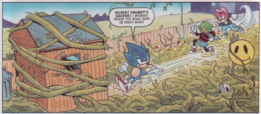 Sonic: Gilbert Grumpy's Garden! I wonder where the dour dude is right now?